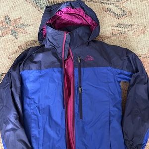 L.L. Bean kids ski jacket with removable fleece liner.